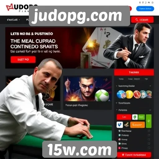 Navegação e interface do site judopg.com